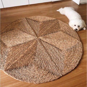 Alfombra AURORA POTS AUW027 de Jacinto de Agua, Hecha a Mano, Estilo Bohemio, Ecológica, Apta para Mascotas, Antideslizante, de Pelo Corto, para Sala de Estar - Product Image 4