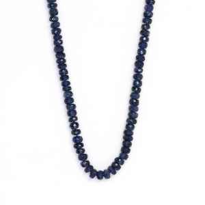 ลูกปัดแซฟไฟร์สีน้ำเงินเข้มขนาด 3.5 มม. 4.0 มม. ทรงรอนเดลเหลี่ยมเจียระไนด้วยมือ สำหรับทำเครื่องประดับจากอัญมณีธรรมชาติ - Product Image 3