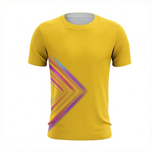 Camiseta de Fútbol Sublimada Azul para Hombre, Manga Corta, Cuello Redondo, Absorbe la Humedad, Corte Ajustado, Poliéster, Estampado Degradado, para Todas las Temporadas - Product Image 5
