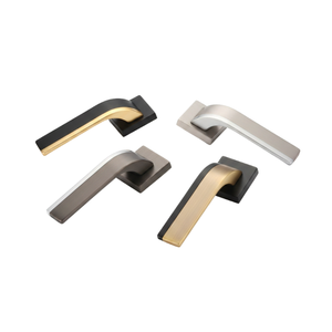 Luxury Modern Solid Brass Mortise Door <b>Handle</b> | Set Sleek Lever Design for Villa Apartment Interior Doors Matte Black Gold - Product Image 1