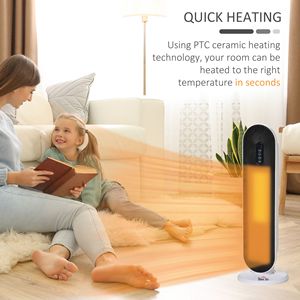 1500W/1000W spazio domestico stufe elettriche portatili con 45 gradi di oscillazione telecomando 24H Timer e protezione contro il surriscaldamento - Product Image 5