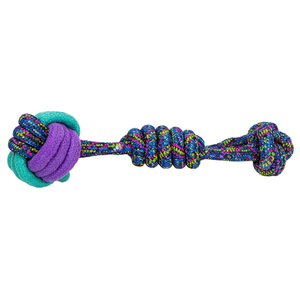 Jouet à mâcher pour chien en corde nouée Junior, 6,23 cm, multicolore, jouet pour animaux de compagnie - Product Image 3