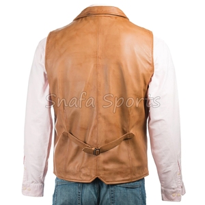 เสื้อกั๊กหนังสำหรับผู้ชายไซส์ใหญ่พิเศษ, เสื้อกั๊กหนังสำหรับนักขี่จักรยานเสื้อกั๊กกันหนาว - Product Image 4