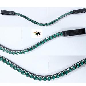 ที่คาดผมคริสตัลรูปหัวม้าขนาด 10 มม. แบบเงาสูง หนังแท้ พร้อมตัวล็อคแบบปลดเร็ว อุปกรณ์ขี่ม้า - Product Image 1