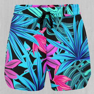 Pantalones Cortos con Estampado Floral Colorido, Cintura con Cordón Ajustable, Corte Medio, Tejido de Poliéster, Estilo Casual, Transpirables, con Bolsillos - Product Image 5