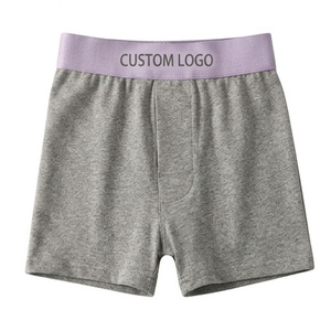Calzoncillos bóxer de punto 100% algodón para hombre, de tiro medio, lisos, transpirables, con cierre de botón, para dormir - Product Image 2