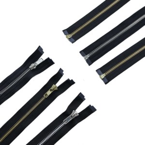 Veste à capuche en métal doré de haute qualité à fermeture éclair ouverte pour hommes, fermeture éclair en plastique durable pour vêtements, chaussures, sacs - Product Image 2