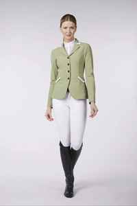 Veste de concours équestre pour femme, design unique avec contraste de couleurs, veste de spectacle. - Product Image 3