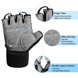 Breathable Shock Absorbing Fingerless Gym <b>Gloves</b> for Men Women Workout Fitness Exercise <b>Training</b> for <b>Weight</b> Lifting - Product Image 6