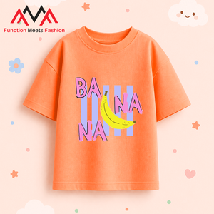 เสื้อยืดผ้าฝ้ายผสมสแปนเด็กซ์พิมพ์ลายกราฟิกสีส้มทรงปกติสำหรับใส่ลำลองชายหาดหรือสตรีทแวร์สำหรับผู้ชาย - Product Image 2