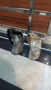 Taza para beber con cuerno de búfalo pulido vikingo de 500ml, mayorista indio, artesanía con estilo Animal para disfrutar de tu bebida favorita - Product Image 3