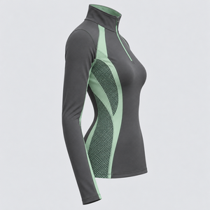 Camisetas térmicas para montar a caballo diseñadas con tela interior suave, que brindan comodidad elástica y calor confiable para montar en climas más fríos. - Product Image 2