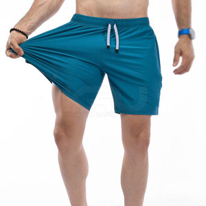 Shorts de course décontractés pour hommes en coton 100% de qualité supérieure, légers, respirants, à séchage rapide, taille mi-haute avec cordon de serrage - Product Image 5