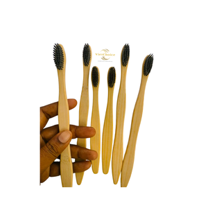 Brosse à dents en bambou de qualité supérieure, manche en bois naturel, écologique, poils doux pour un nettoyage sain des dents - Product Image 5