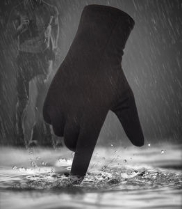 Gants de sport pour hommes personnalisables, respirants, légers, pour le cyclisme, la course à pied, l'hiver, résistants à l'eau, avec paume en gel de silicone et doublure polaire - Product Image 4