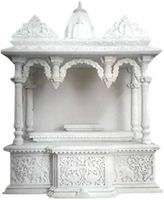 Temple en marbre Makrana indien sculpté à la main pour la décoration intérieure avec motif horizontal - Fabricant Trade Link