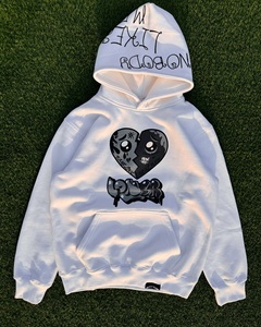 Survêtement à capuche personnalisé de haute qualité pour hommes, en molleton bouclette, style streetwear, impression sérigraphique pour la saison hivernale, sweat à capuche OEM - Product Image 5