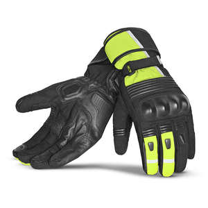 Nouveaux gants de moto en cuir de vachette véritable de haute qualité avec protections de phalanges en carbone - Product Image 1