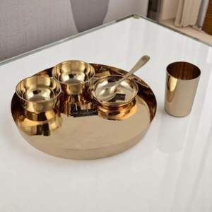 Service de table de luxe en bronze Kansa avec vaisselle complète pour une utilisation haut de gamme dans l'hôtellerie - Product Image 2