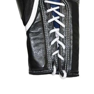 GYMSTERO Professional Winning Design High Quality Custom Logo Cowhide Leather Boxing Gloves Set Hook Loop Closure Laced Wrist - Product Image 3