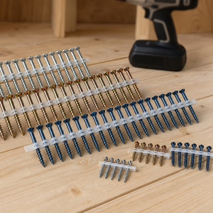 [YOU-ONE Sistemas de Fijación] Tornillos en Rollo Tipo Quick Drive de 3.5 a 4.5 mm, 25 a 80 mm, Tornillos de Alimentación Automática con Zinc Amarillo - Product Image 1