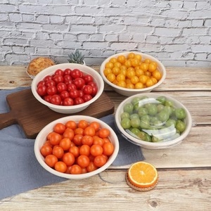 Nouveau design, bol jetable pour emporter, couvercle en plastique transparent, 32 oz, bol biodégradable en bagasse de canne à sucre, couvercle pour bol, bols de restauration - Product Image 2