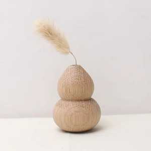 Jardinière murale en bois sculpté moderne, arquée, suspendue verticalement, pour la décoration murale intérieure contemporaine - Product Image 6