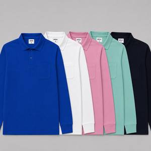 เสื้อโปโลแขนยาวผู้ชายผ้าฝ้ายพร้อมกระเป๋าหน้าอก พรีเมียมลำลองสำหรับกอล์ฟ รับผลิตแบบ OEM ODM พร้อมสกรีนโลโก้ตามสั่ง ในบังกลาเทศ - Product Image 6