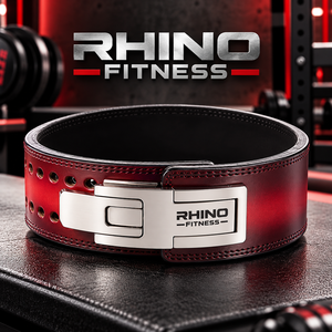 เข็มขัดยกน้ำหนัก Rhino Fitness สีแดง ทำจากนีโอพรีน ปรับได้ รองรับหลังส่วนล่าง พร้อมการป้องกันระดับมืออาชีพสำหรับผู้ใหญ่ - Product Image 1