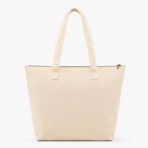 Sac fourre-tout tendance en toile de coton imprimée avec fermeture éclair et bandoulière, grande capacité pour la plage, les courses et le shopping - Product Image 4
