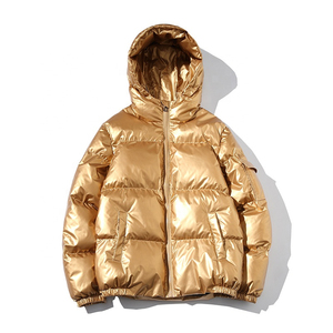 Brand New High Quality Custom Made Winter Men's Streetwear Canvas Bubble Jacket Puffer <b>Coat</b> Zipper Lightweight - Product Image 4
