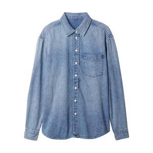 Camisa Vaquera para Mujer, Cómoda, de Tela Vaquera de Algodón, Personalizable al por Mayor - Product Image 1