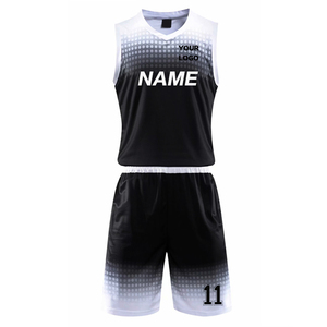 Tenues de basketball personnalisées par sublimation, séchage rapide, ensembles de maillots de basketball pour hommes, vêtements d'entraînement respirants, jeunes, collège - Product Image 5