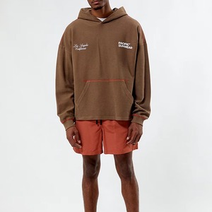 OEM Men's Plus Size for 100% Cotton Fleece Eco-Friendly Waterproof Windproof Hoodies Solid Winter Hooded <b>Sweatshirts</b> - Product Image 3