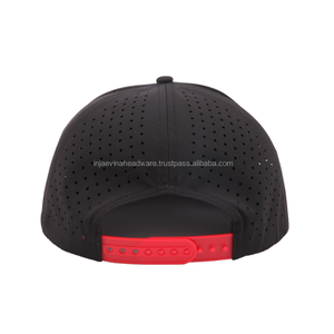 Custom 5 Panel Baseball <b>Cap</b> Waterproof Rope Golf Hats Perforated Trucker Hat With Custom Woven Patch logo - Product Image 3