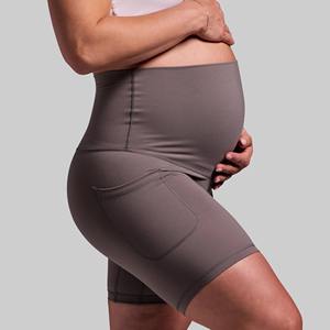 Servicio OEM al por mayor: Shorts de yoga sin costuras para maternidad, shorts de compresión de cintura alta, conjunto de shorts para embarazo, gimnasio y fitness. - Product Image 5