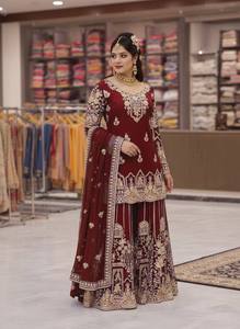 Conjunto de Salwar Kameez Morado Bordado para Mujer con Dupatta |   Traje Étnico Indio para Bodas y Fiestas, NUEVO DISEÑO - Product Image 5
