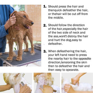 Peine Profesional para el Cuidado de Mascotas, Mango de Madera, Dientes de Acero Inoxidable para el Cuidado del Pelo de Perros - Product Image 6