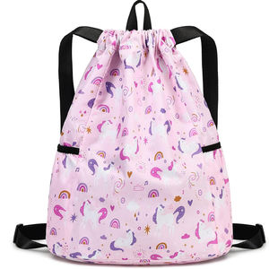 Sacs à cordon personnalisés avec logo par sublimation, sacs à dos de sport en polyester imperméables, sacs promotionnels en gros - Product Image 3