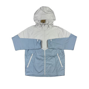 Ensemble survêtement décontracté deux pièces pour homme, coupe-vent et pantalon taille mi-haute, 100 % coton, anti-plis, qualité supérieure - Product Image 3