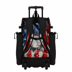 Custom Made Sportswear <b>Rolling</b> Baseball Bags Wheeled Handle Baseball Softball Bags <b>Rolling</b> Bat Bag Wheeled <b>Backpack</b> Bats Bags - Product Image 2