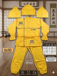 Premium Quality Cheapest Rates Ninja Suit for Online Sale Latest Design Top Quality Fighting Training Wear Ninja Suit For Unisex - Product Image 2