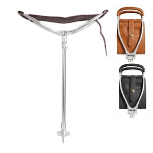 Wholesale <b>leather</b> hunting <b>stool</b> portable camping <b>stool</b> OEM supplier custom logo premium export quality outdoor furniture - Product Image 1