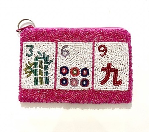 Vintage Elegant <b>Mini</b> Coin <b>Pouch</b> Handmade Beaded Fashion Blue and Golder Color Square Shape Satin Magnet Beaded Coin <b>Pouches</b> - Product Image 2