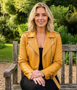 Leather Spot Handmade Women's Black Leather Biker Jacket Slim Fit Moto Style Vintage Eco-Friendly <b>Winter</b> Jacket - Product Image 5