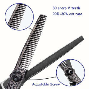 Tijeras de Entresacar Personalizadas, Tijeras de Peluquería de Corte Avanzado, Tijeras de Acero Inoxidable de la Mejor Calidad para Salón de Belleza ANAAIF - Product Image 3