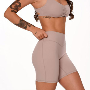 Vêtements de sport pour femmes, shorts de fitness de haute qualité avec bande élastique pour lifter les hanches, motif uni, taille haute en forme de V, vêtements de sport pour la salle de sport - Product Image 5