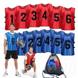 Sports Pinnies Numbered Practice Vest Pennies for Soccer Basketball <b>Training</b> Jersey <b>Bibs</b> Set Youth and Adult Teams Breathable - Product Image 1