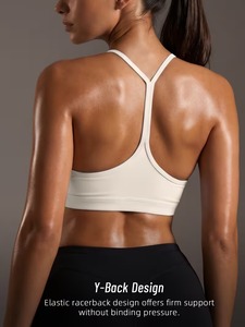 Solid Performance Camisole Ladies Exercise Bralette Skinny Strap <b>Open</b> Back Training Wear Private Label Manufacture Top - Product Image 4