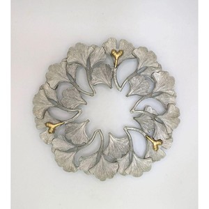 Round Silver Ginkgo Leaf <b>Table</b> Mat Oriental Design Decorative <b>Placemat</b> <b>for</b> Dining <b>Table</b> - Product Image 5